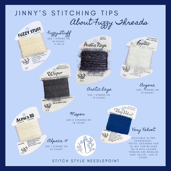 Jinny's Stitching Tips: Stitching with Fuzzy Threads