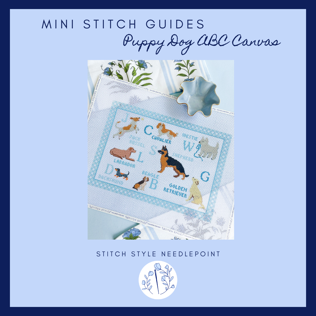 Mini Stitch Guides: Puppy Dog ABC Canvas