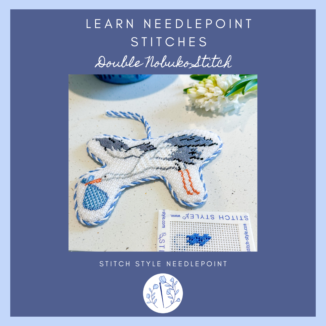 Learn Needlepoint Stitches: Double Nobuko Stitch