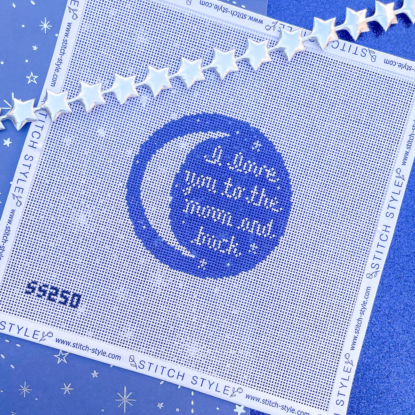 I Love You to the Moon Needlepoint Canvas