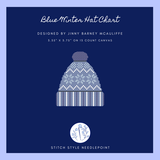 Blue Winter Hat Needlepoint Chart