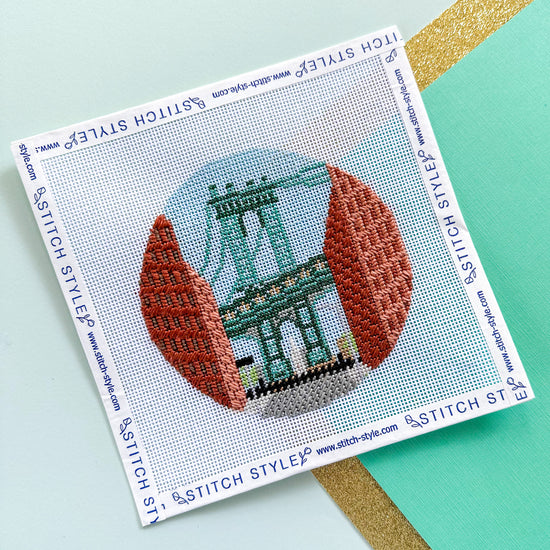 New York Manhattan Bridge Needlepoint Canvas