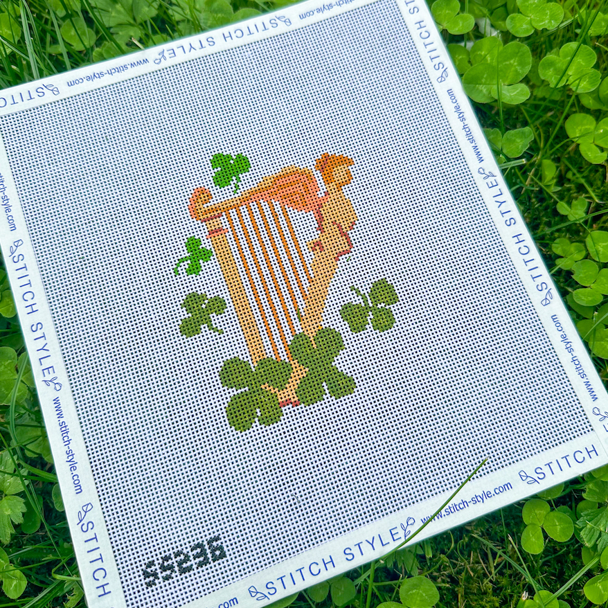 Irish Harp Needlepoint Canvas