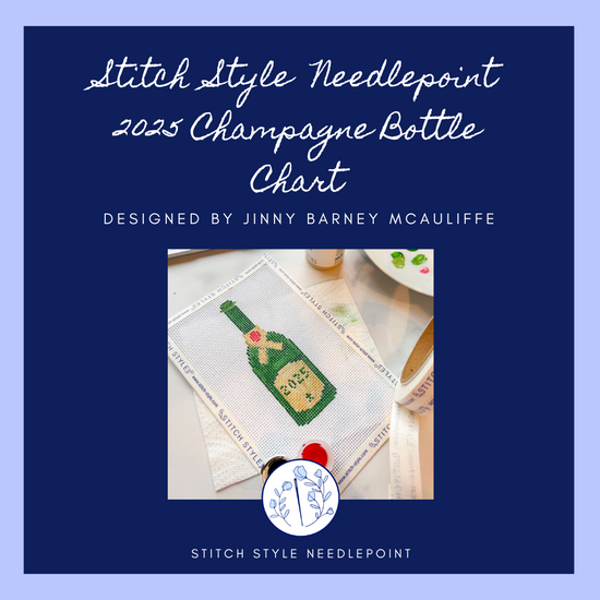 2025 Champagne Bottle Digital Needlepoint Chart