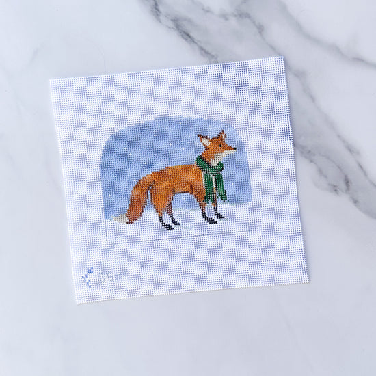 Christmas Forest Needlepoint Collection: Boy Fox with Scarf