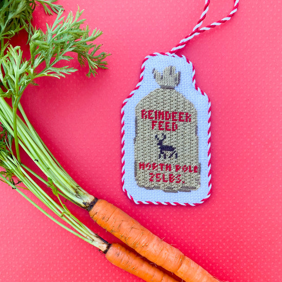 Reindeer Feed Sack Needlepoint Canvas