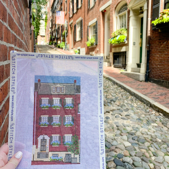 Boston Townhome Needlepoint Canvas