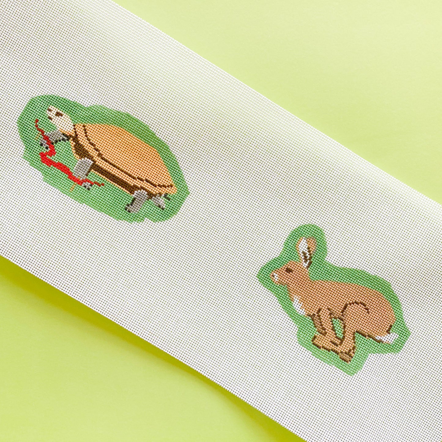 Fairy Tales and Fables: The Tortoise and Hare Needlepoint Canvas